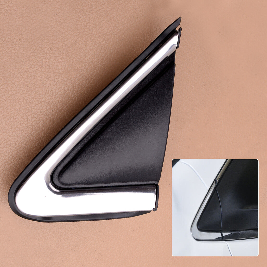 Left Mirror Window Louver Triangle Frame Cover Trim Fit for Nissan Sentra 13-15