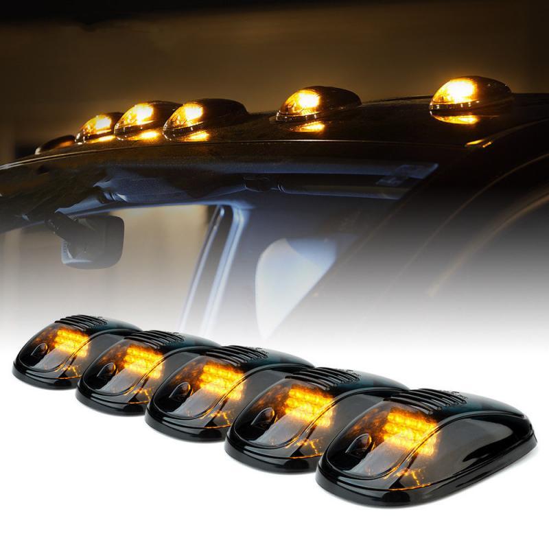 5-Piece Silverado Accessories Smoke LED Roof Running Cab Marker Lights - n