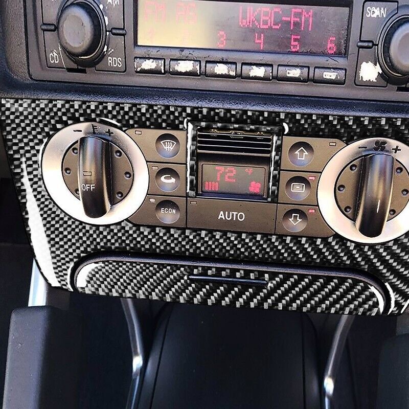 carbon fiber car air conditioning panel cover decoration for Audi TT 8N 2001 - 2006