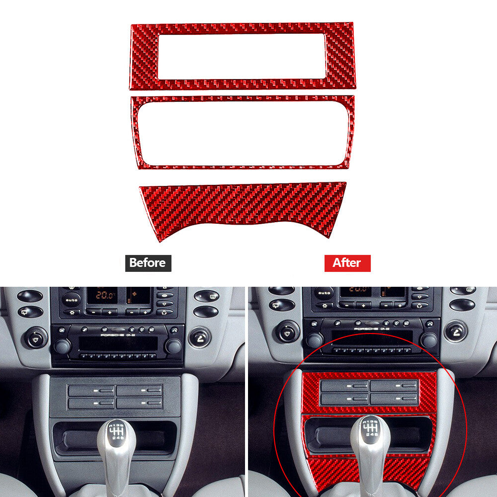 Red Carbon Fiber Speedmeter Panel Cover Trim Sticker for Camry 2007-2011 v