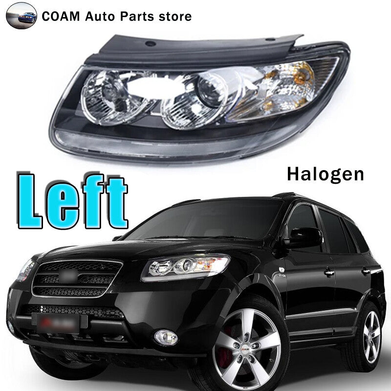 Left side applicable to for Hyundai Santa Fe 2007-2012 front bumper halogen headlights