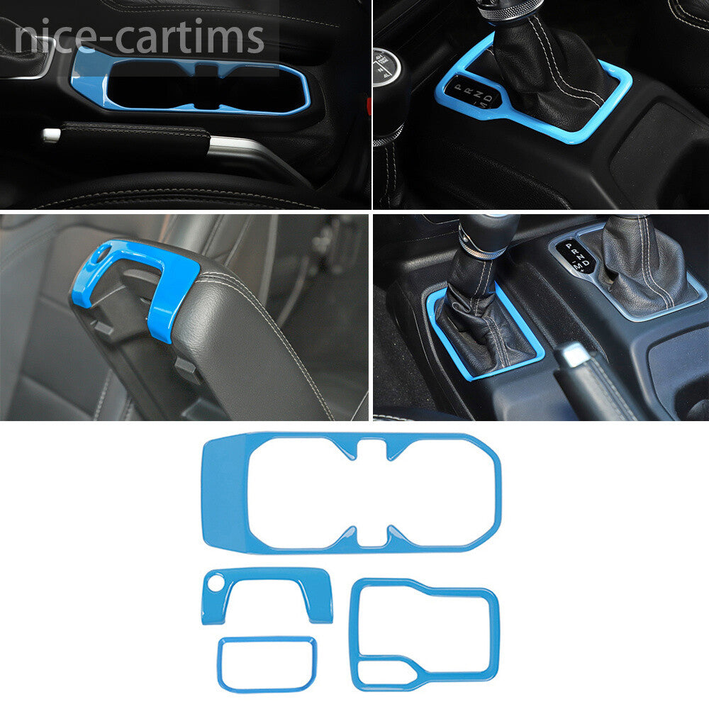 for Jeep for Wrangler JL JT 2018+ ABS Gear Shift Cup Holder Armrest Box Keyhole Trim