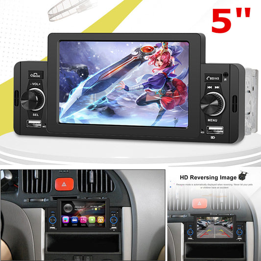 5-inch HD 1DIN LCD Touchscreen Car Bluetooth Stereo Radio FM USB AUX TF MP5 Player n