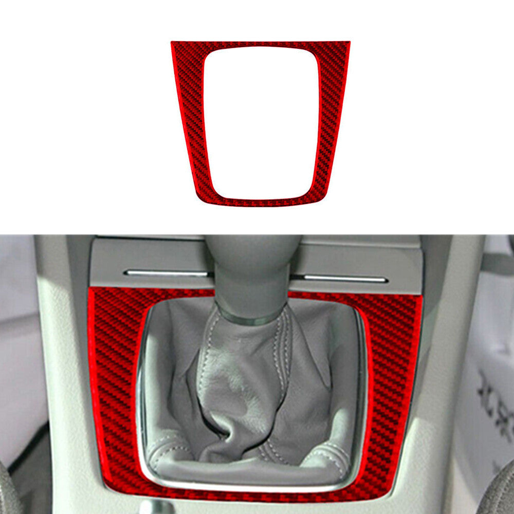 Carbon Fiber Central Control CD Trim Panel Stickers for Audi TT 8N 2001-2006 Red v