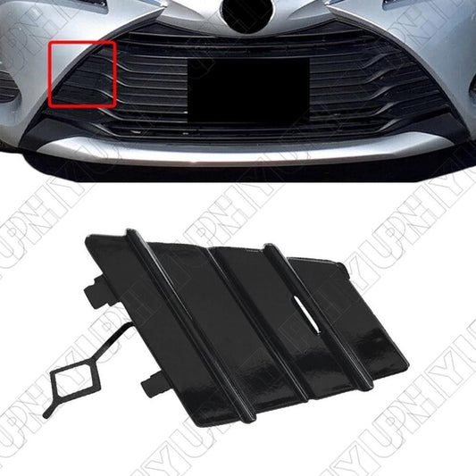 Glossy Black Car Front Bumper Tow Eye Hook Cover for Toyota Yaris LE 2017-2019 Q