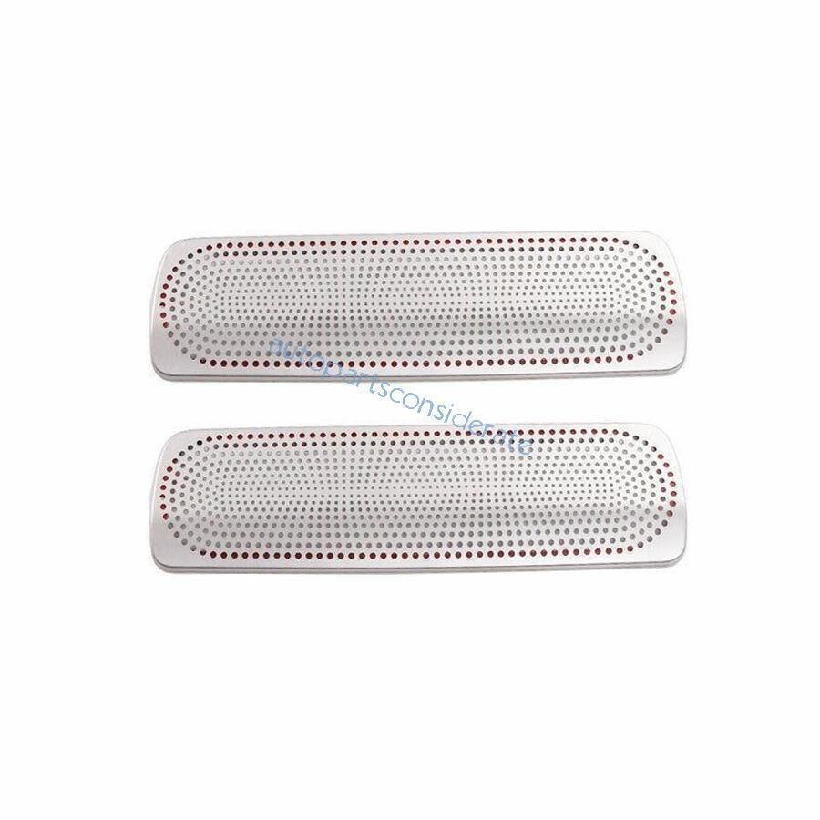 for Toyota for Land Cruiser 2013-21 for Seat Lower Air Outlet Vent Cover Silver Steel 2X
