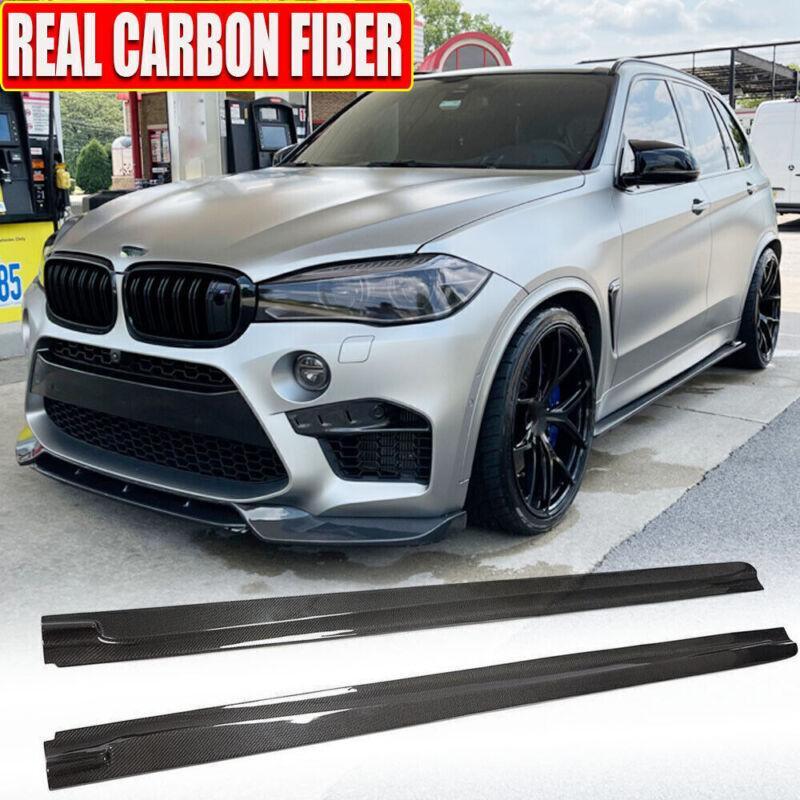3D style carbon fiber side skirt lips are available on 2015-2018 for BMW F85 X5M F86 X6M.