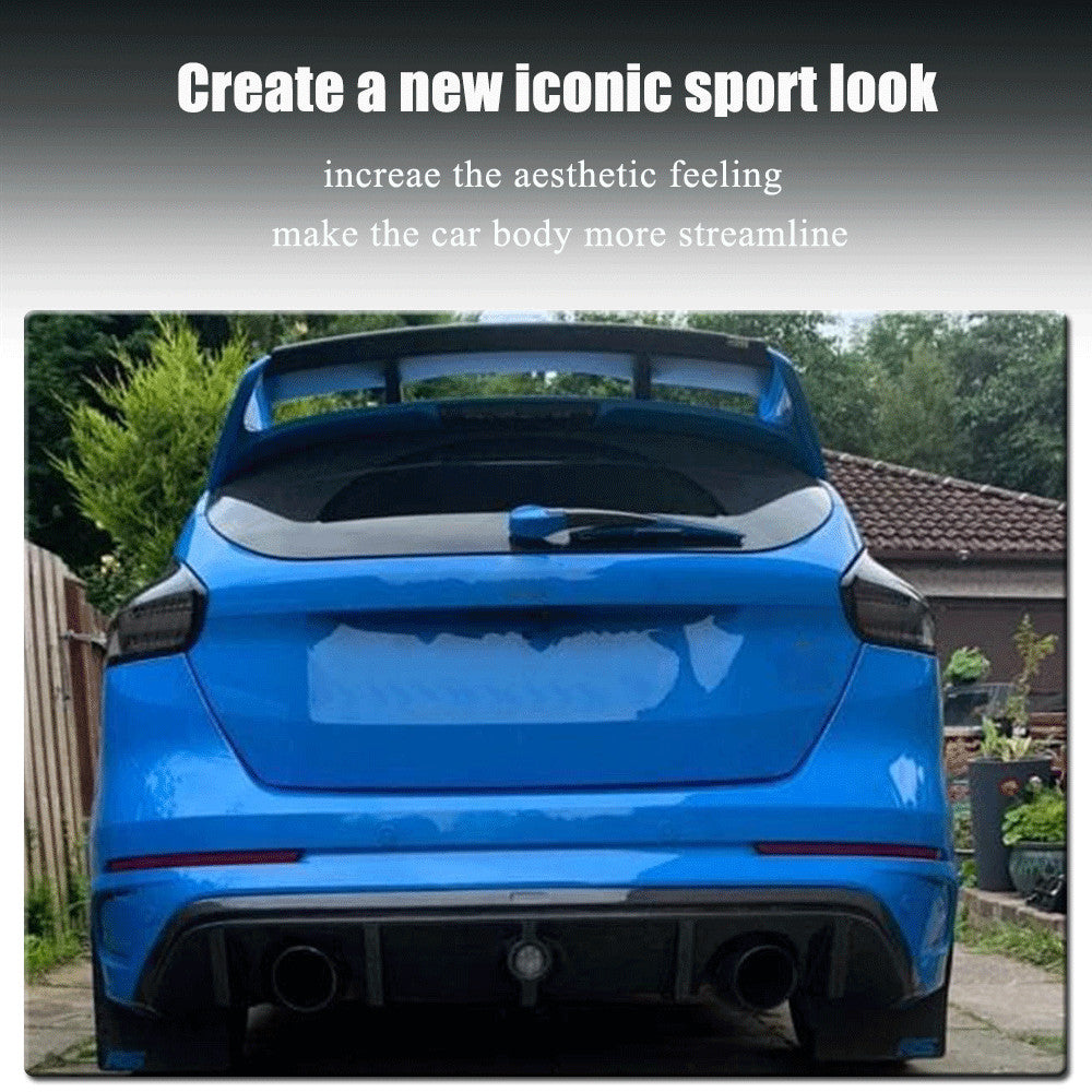 for Ford Focus RS Hatchback 16-18 REAL CARBON Rear Bumper Lip Diffuser Spoiler