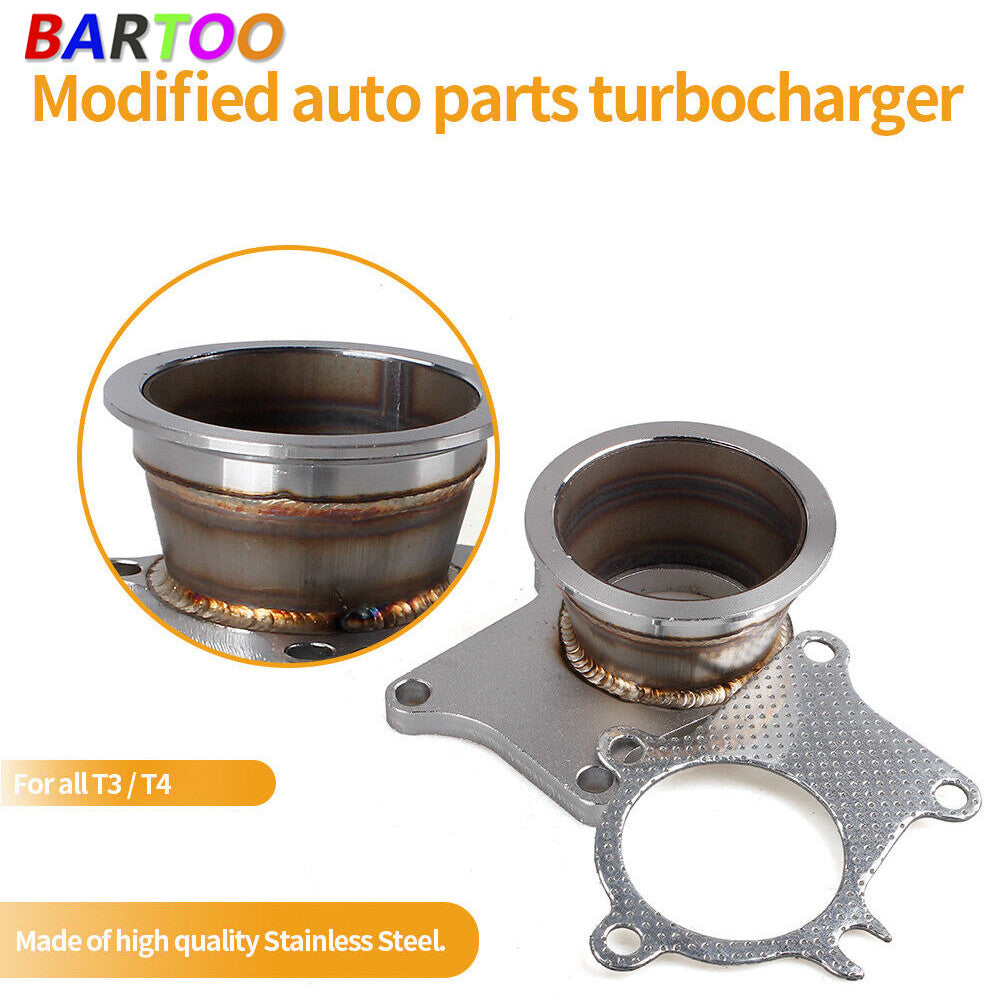 For T3 T4 Turbo 5 Bolt Flange to 3 Inch 76mm V-Band Adapter Q