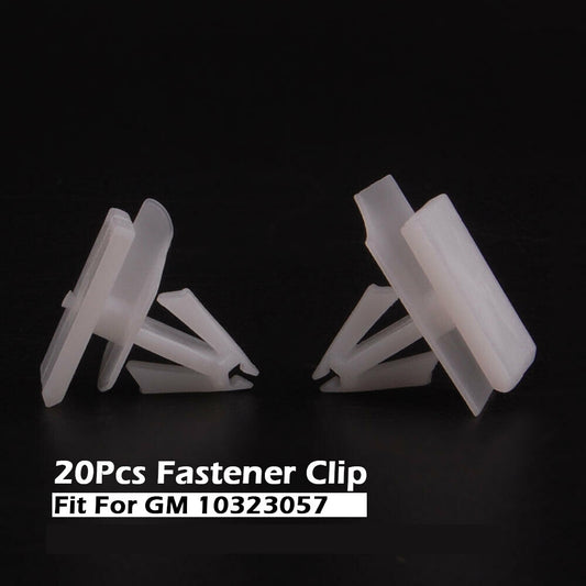 20xWhite Rocker Moulding Clip Retainer Fastener Fit GM for Pontiac Auveco 10323057