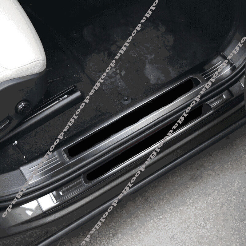 for Volvo S60 2019-23 Black Door Sill Scuff Plate Guard Protector Cover Trim 8x