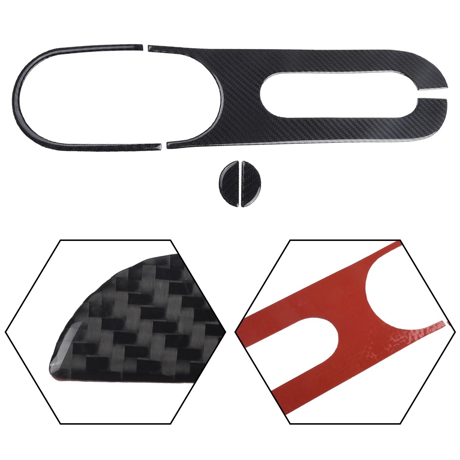 4x Car Front Bumper Rubber Carbon Fiber Pattern Fins Lips Canards Splitter Wings v