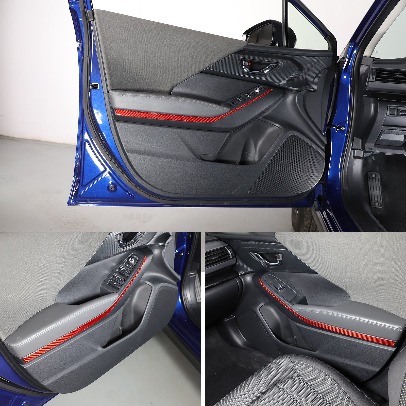 Front door storage slot side strip TrimSticker for Subaru Crosstrek 2023-2024 n