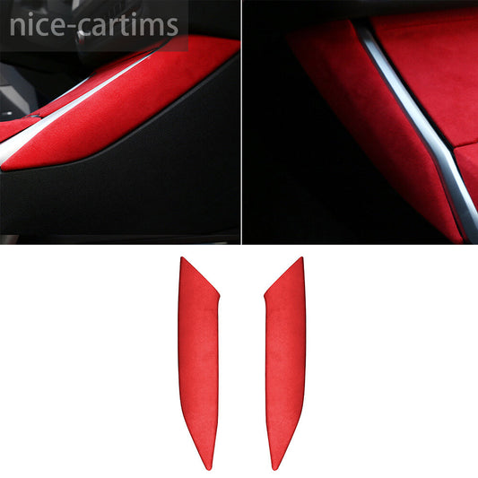 Suede Red Center Console Gear Shift Side Trim for BMW 3 4 Series G20 G28 2020-23