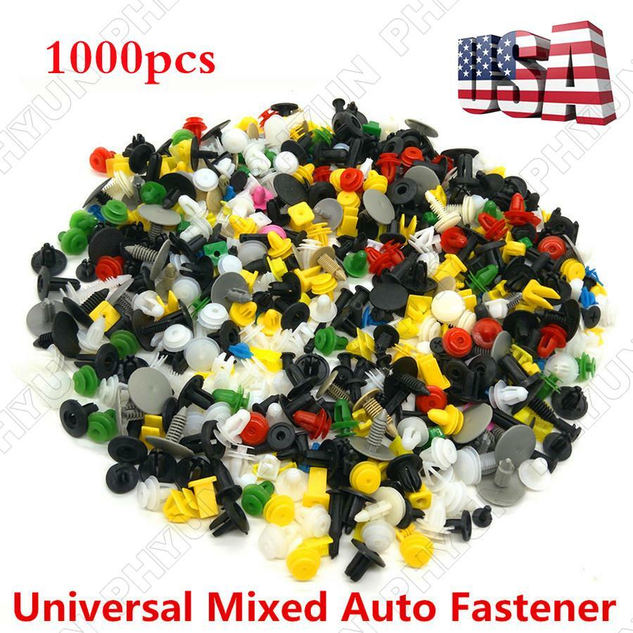 Universal 1000Pcs Mixed Car Bumper Fender Fasteners Retainer Rivet Push Clips US