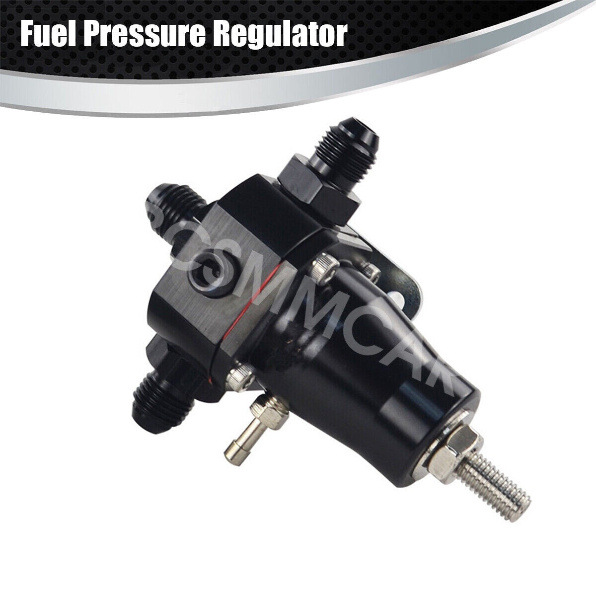 Fuel Pressure Regulator 30-70 PSI Injection W/Oil Gauge 3 AN6 Fitting 3 Washers Q