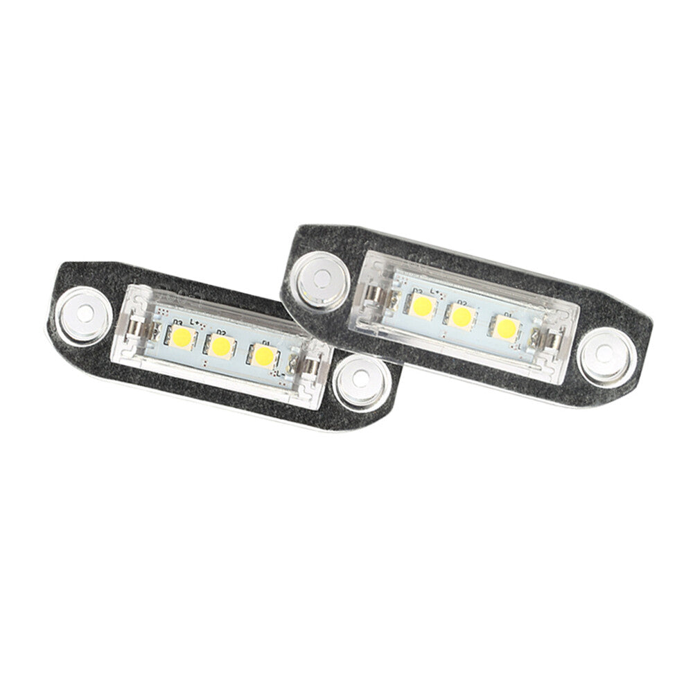 2Pcs 12V 6500K LED License Plate Lights Fit for Volvo S40 S80 XC60 XC90 V50 V70 Q