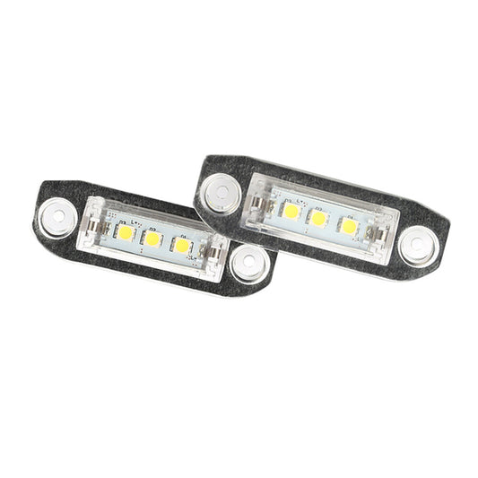 2Pcs 12V 6500K LED License Plate Lights Fit for Volvo S40 S80 XC60 XC90 V50 V70 Q