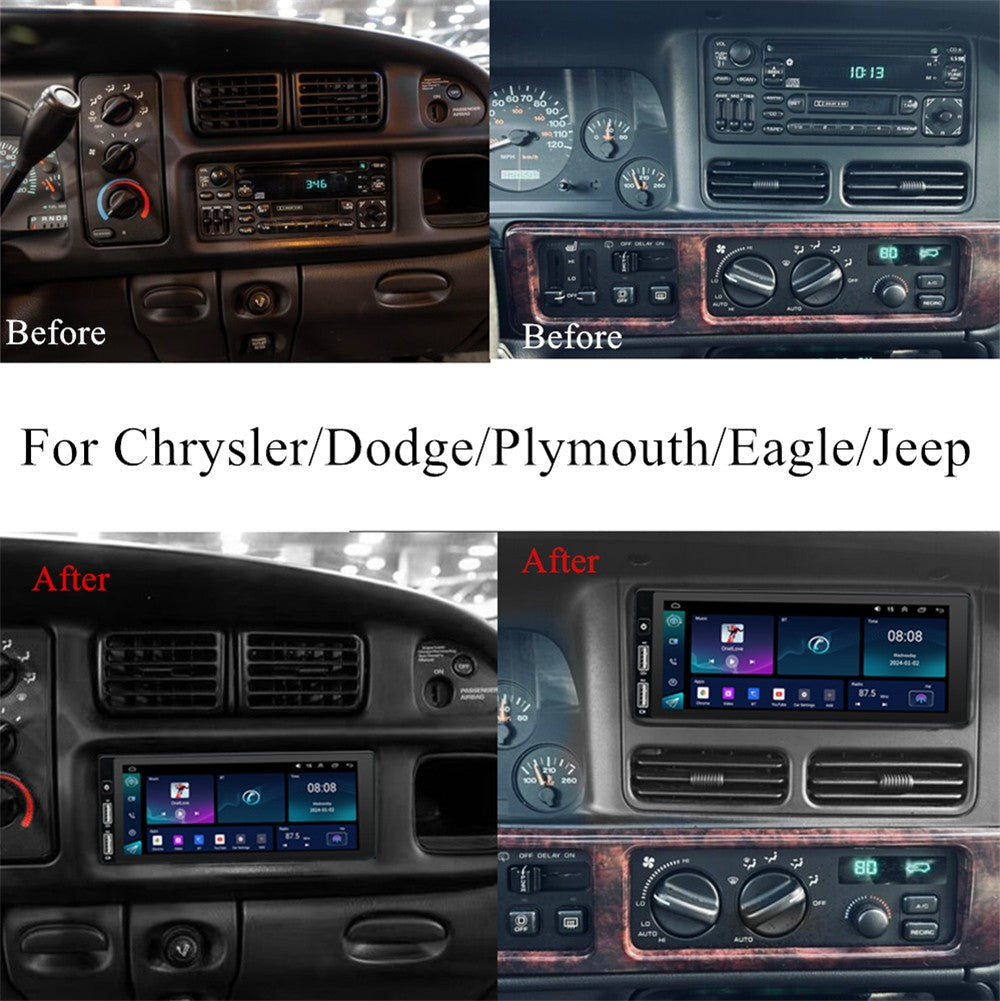 6.8Android 13 1GB 16GB Car Stereo Radio GPS for Chrysler / for Dodge / for Plymouth / for Eagle