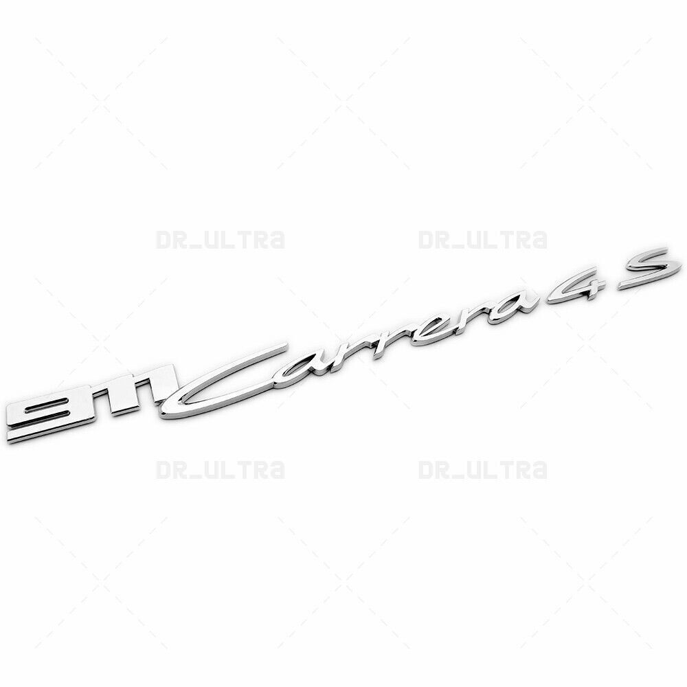 20+ Chrome 911 Carrera 4S Letters Rear Badge Liftgate Emblem Deck Lid
