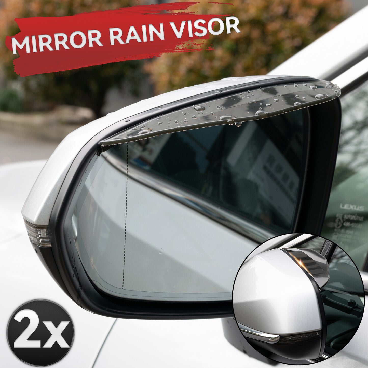 Car Rearview Mirror Rain Eyebrow Protector Rain Cover Sun Visor Car Accessories