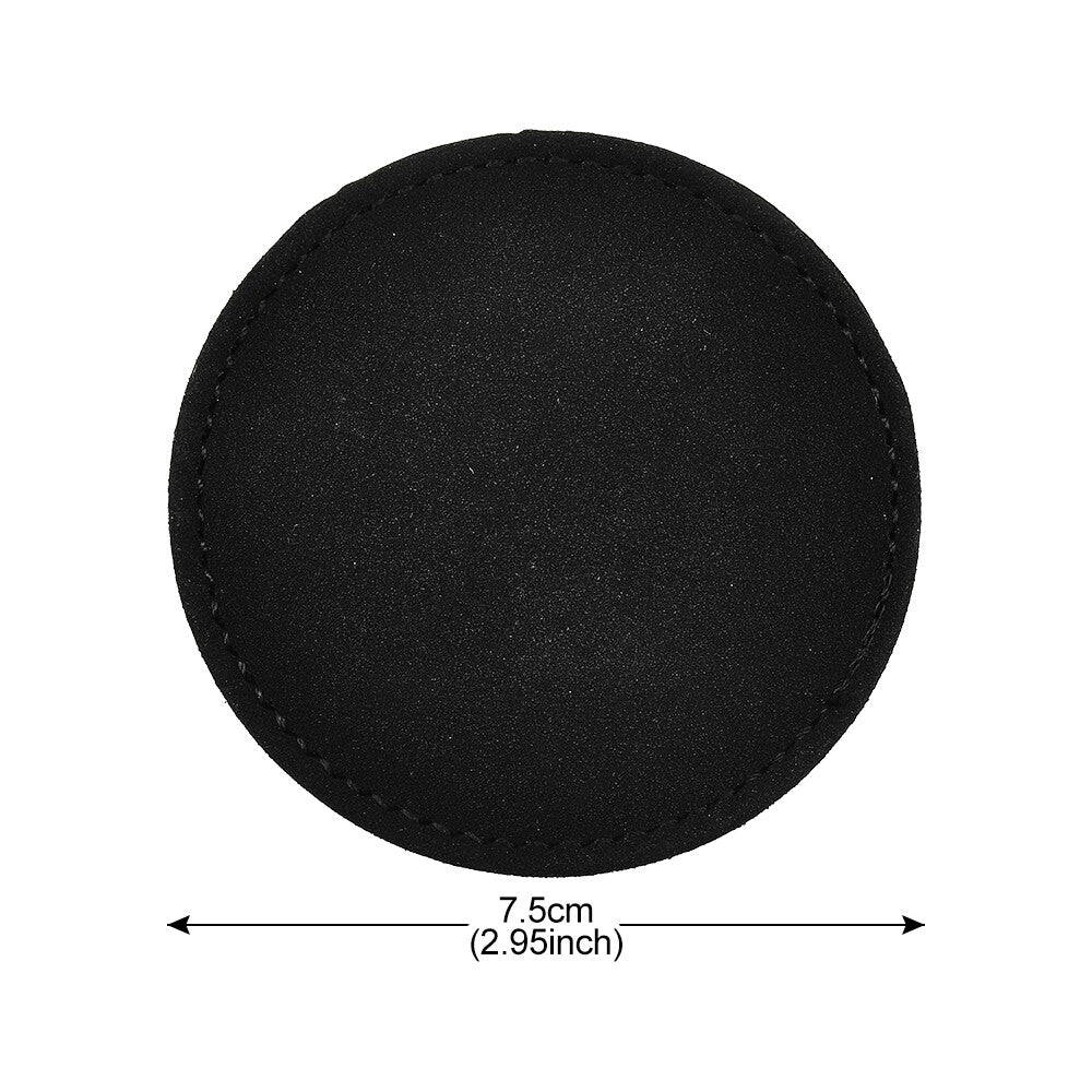 4xCar Coasters 7.5cm Suede Car Coasters Universal Car Drink Cup Mat Black