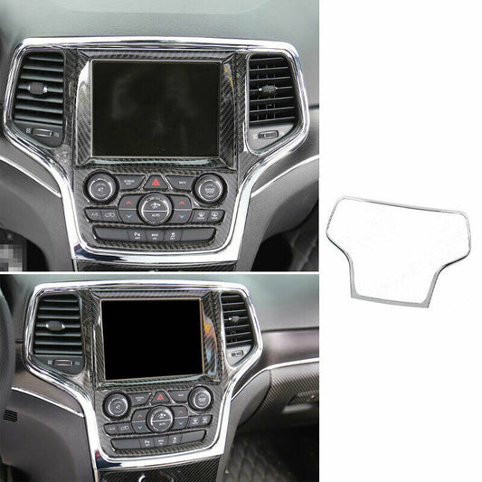 for Jeep Grand Cherokee 2014-20 Chrome Interior Console Navigation AC Frame Trim