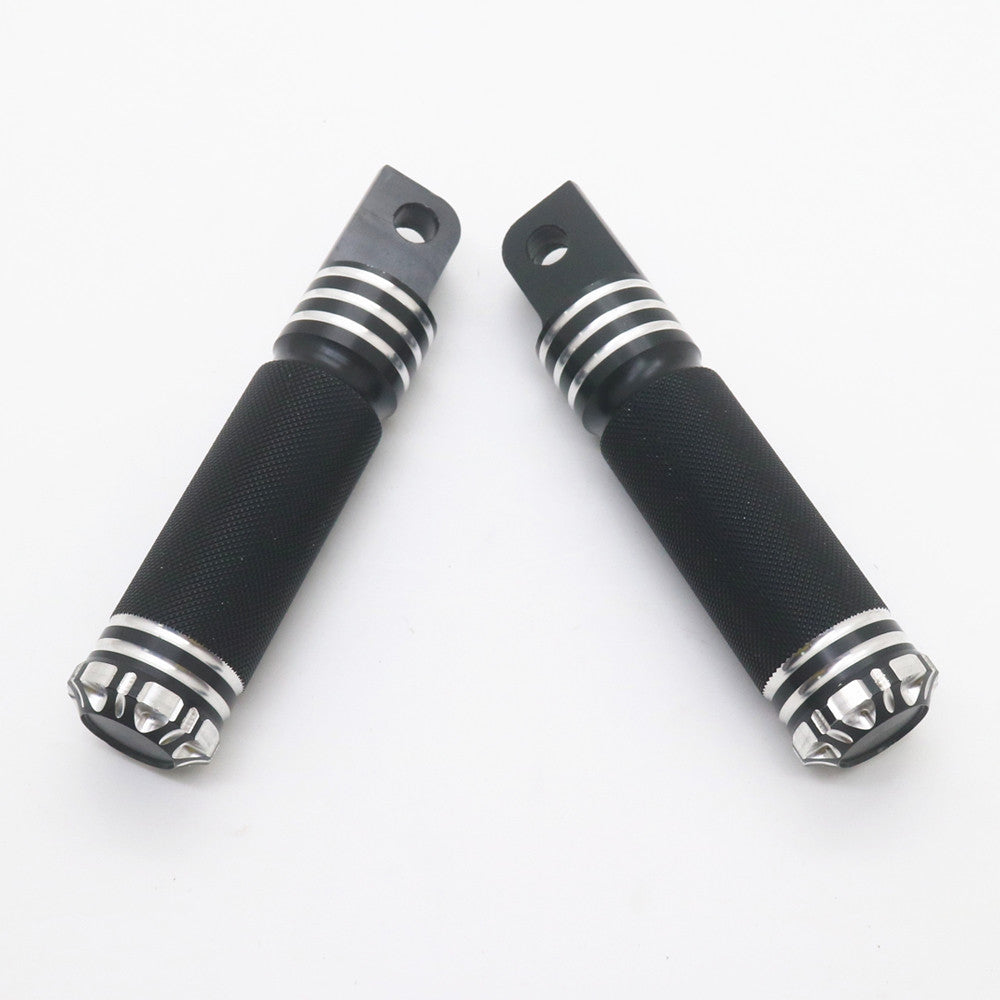 Black CNC Edge Cut Foot Pegs Rest for Harley Touring Sportster Softail Rider Q
