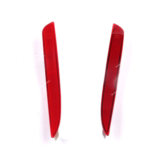Pair Rear Left Right Side Bumper Reflector For 2008-2012 for Mazda 3 Red