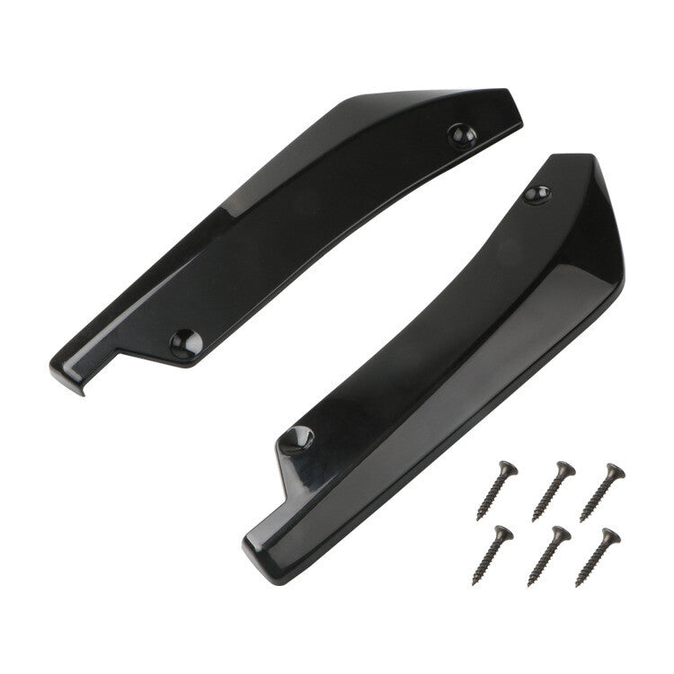 2-Pack Universal Gloss Black Rear Bumper Lip Diver Splitter Kanard Protective Film n
