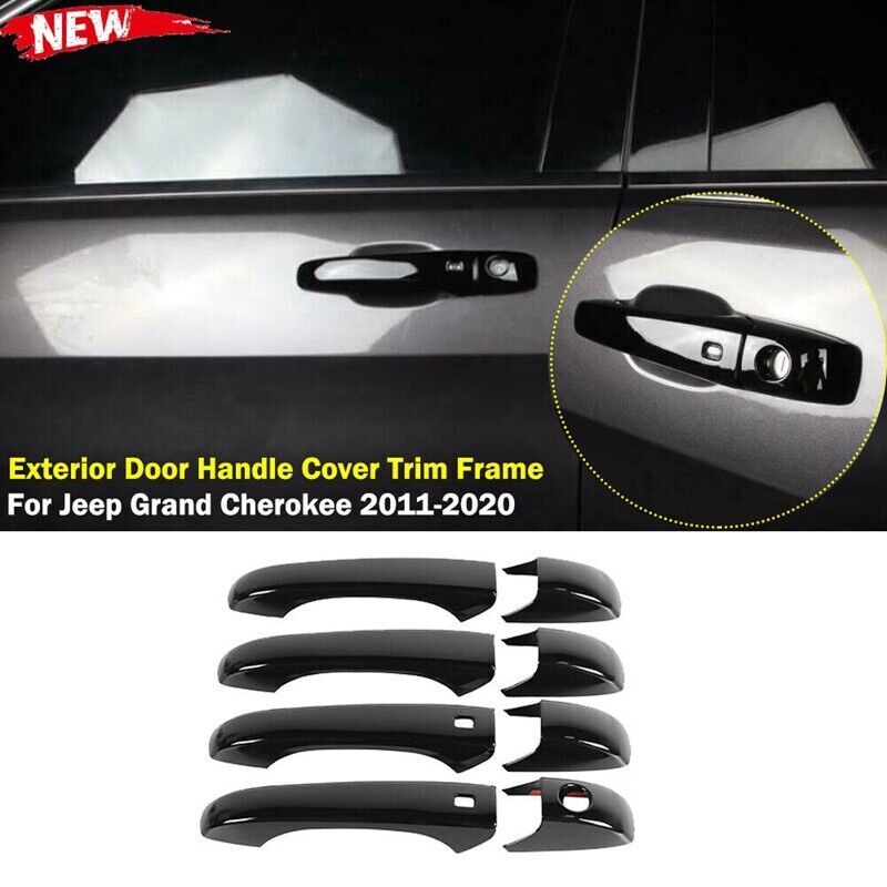 Suitable for Jeep Grand Cherokee 2011-2019 models, exterior door handle cover trim in black HY- n