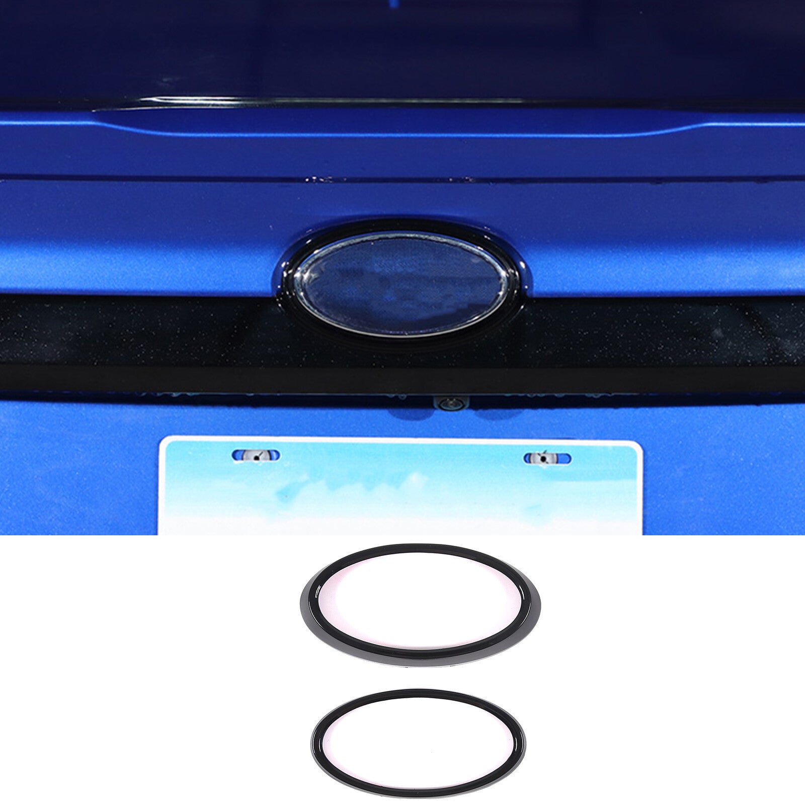 Dark blue center gear shift cover trim for Toyota Tacoma 16-20
