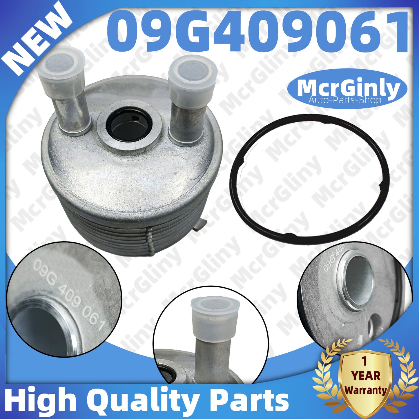 Engine oil cooler with O-ring suitable for Golf , for Jetta , for Passat , for Audi A3 TT #09G409061- n