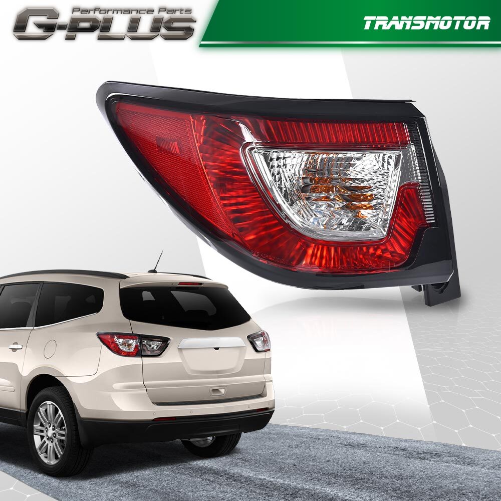 Tail Light Fits 2013 - 2017 for Traverse Left Driver Side Halogen Light with Bulb - v