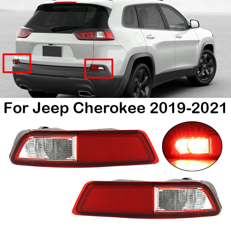 Car Rear Bumper Reflactor Light Brake Lamp Taillights for Jeep Cherokee 2019-21