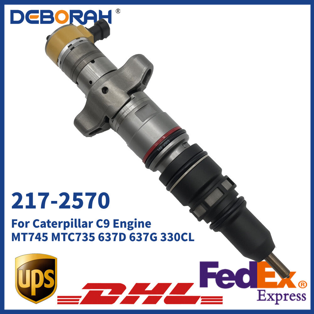 Fuel Injectors 217-2570 For Caterpillar C9 Engine MT745 MTC735 637D 637G 330CL