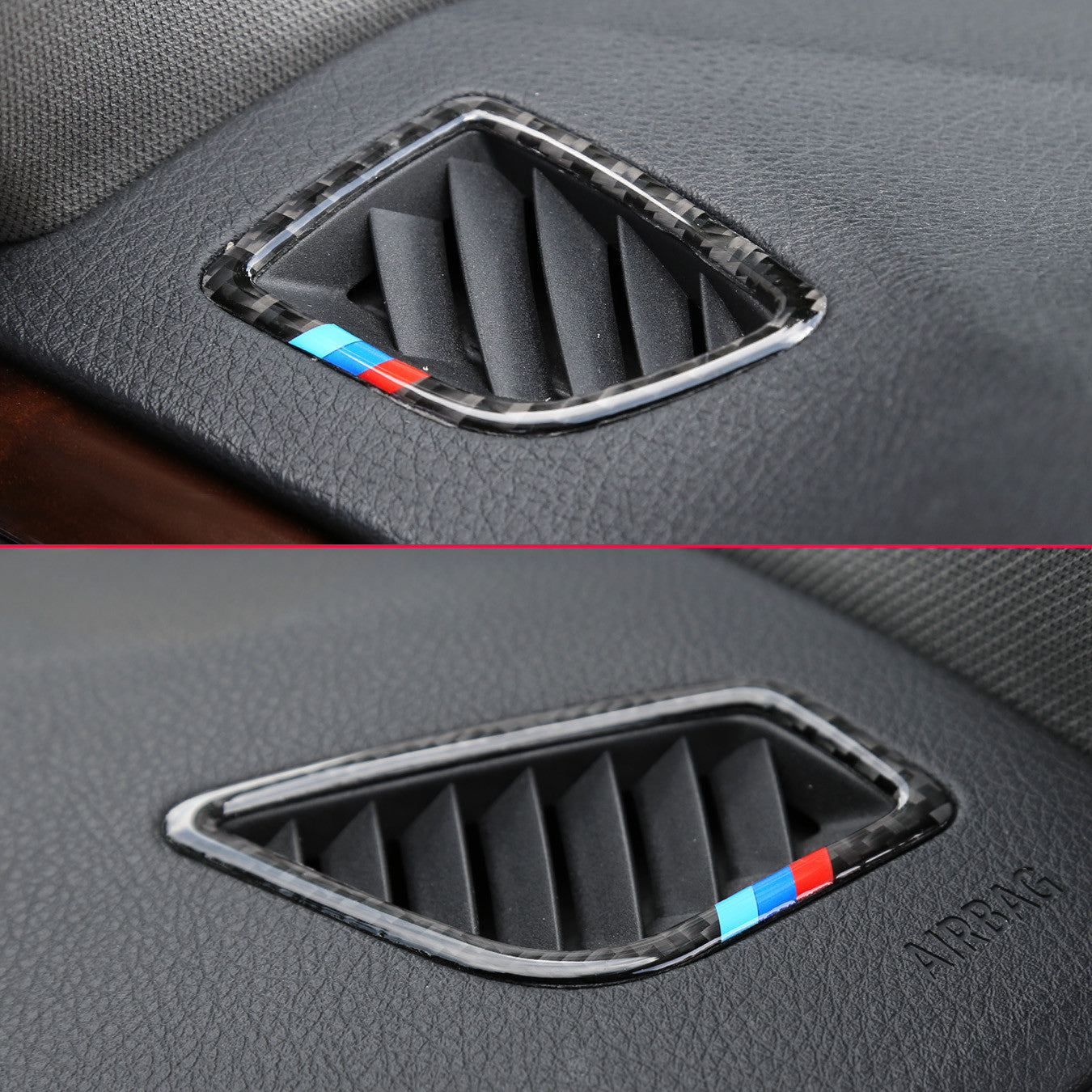 for BMW 3 4 Series F30 F33 Carbon Fiber Front Dashboard Upper Air Outlet Trims