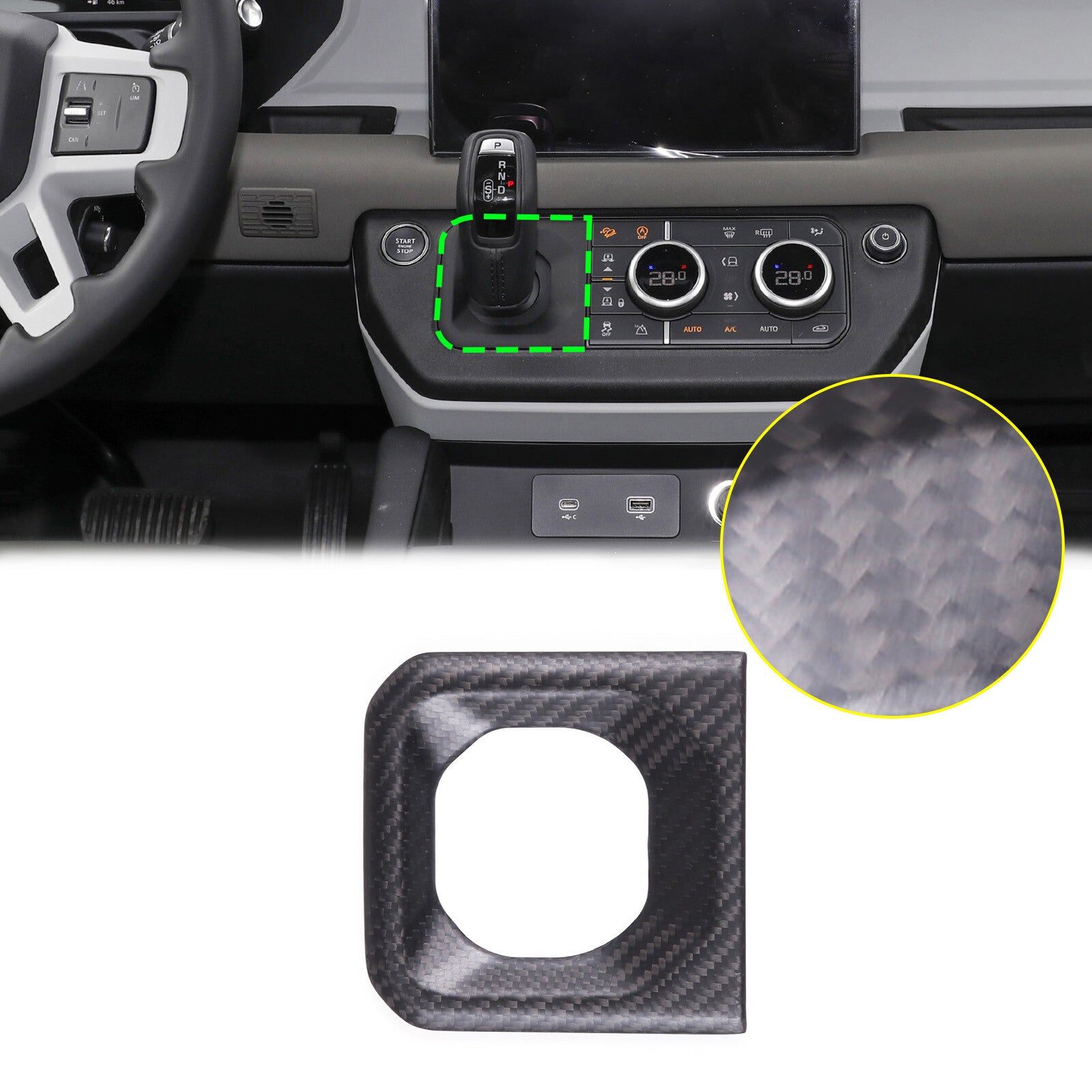 Carbon Fiber Front Hood Side Air Intake Vent Cover Trim for HUMME-R 2003-09 H2- v