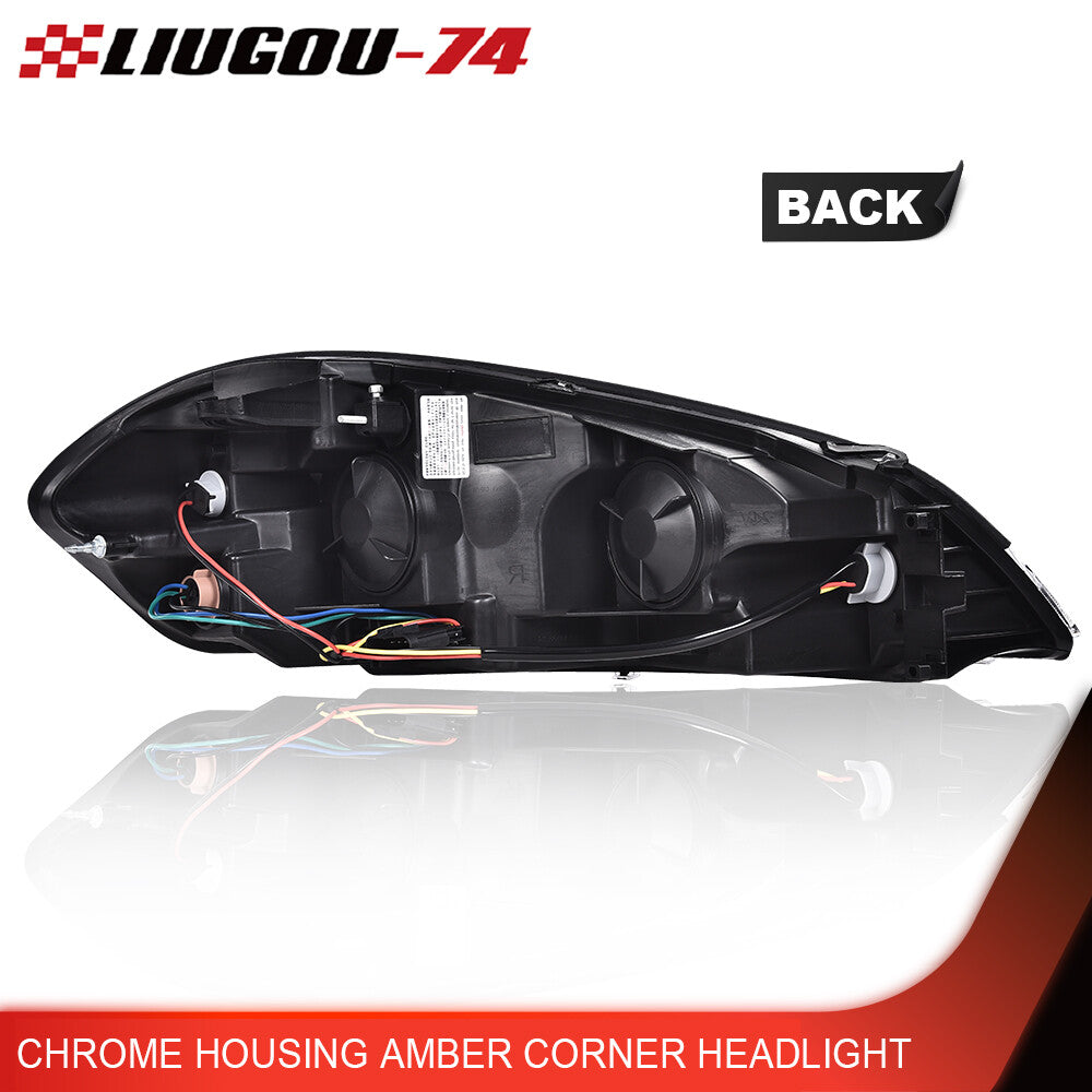 Amber corner headlight, left service bar side chrome alloy suitable for 2006-2016 Impala- v
