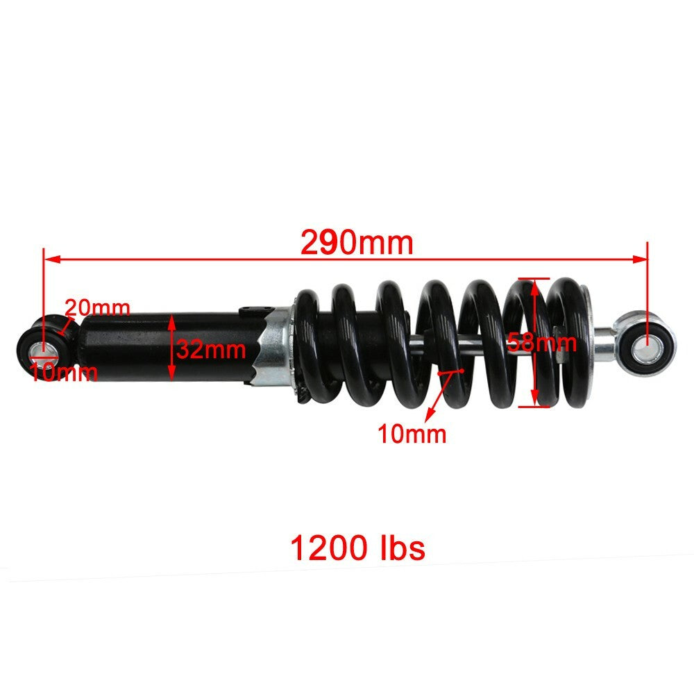 290mm Rear Shock Absorber Suspension 1200lbs for ATV Quad Pit Pro Dirt Bike CRF