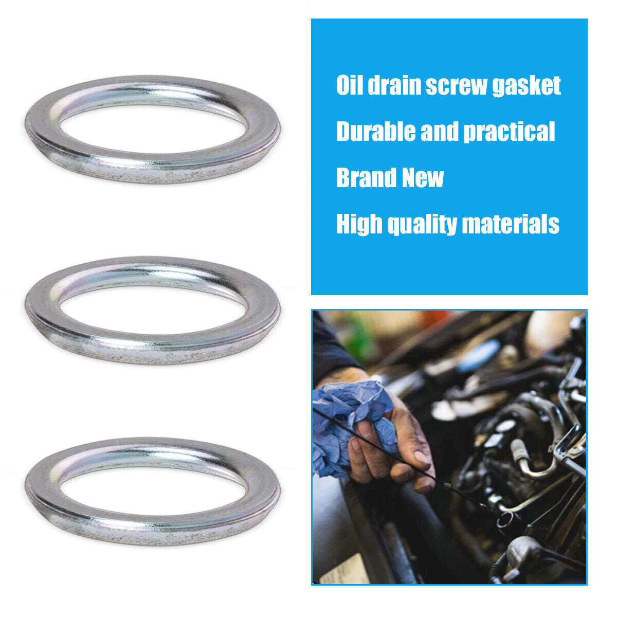 50PCS 21513-21000 MD050317 M14 Crush Washer Oil Drain Plug Gasket Fit Mitsubish Q