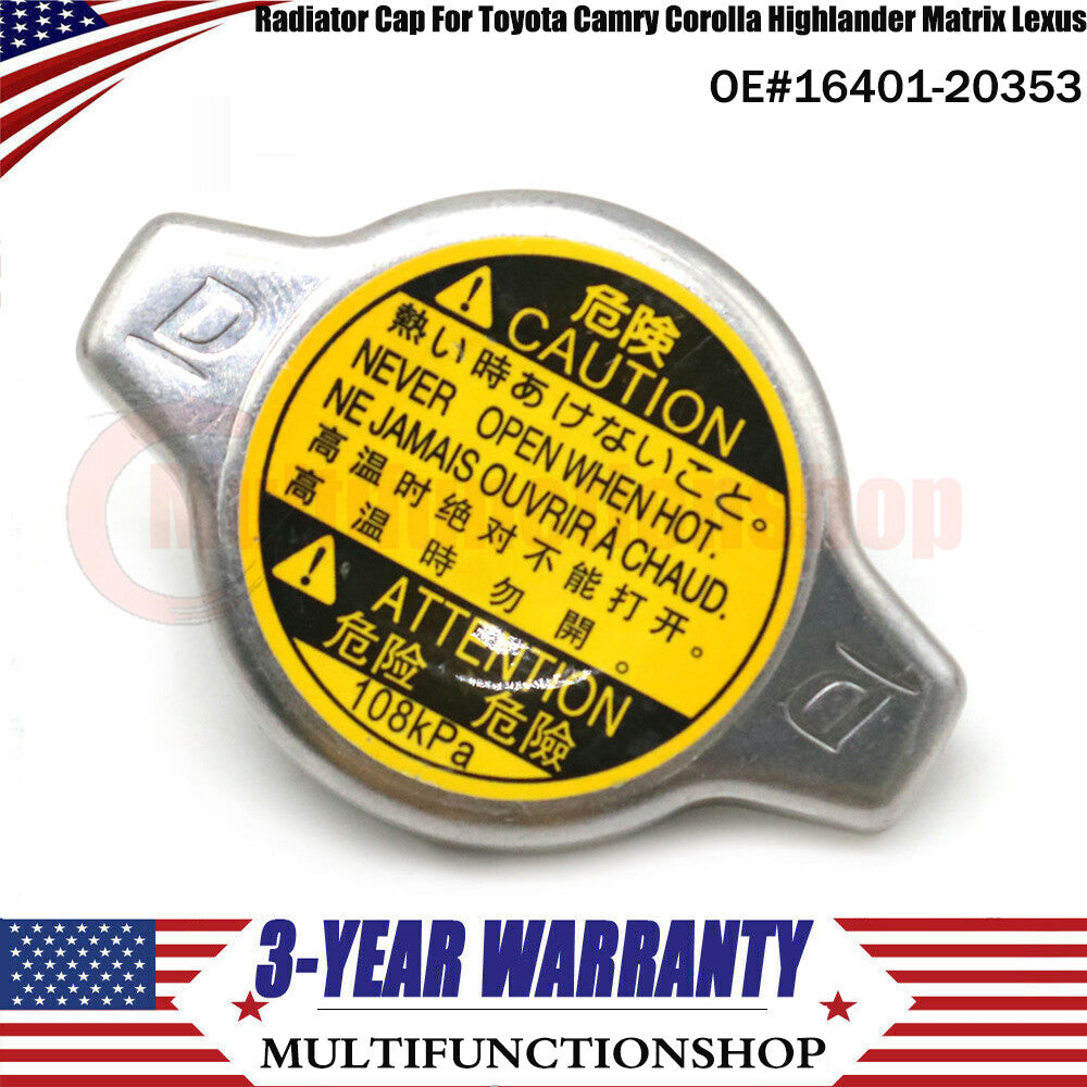 1X New Radiator Cap for Toyota for Camry for Corolla Highlander Matrix for Lexus RX300 RX330 Q