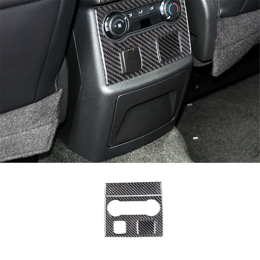 2x Carbon Fiber Passenger Side Armrest Box Cover Trim for Audi Q7 SQ7 2016-2019 v