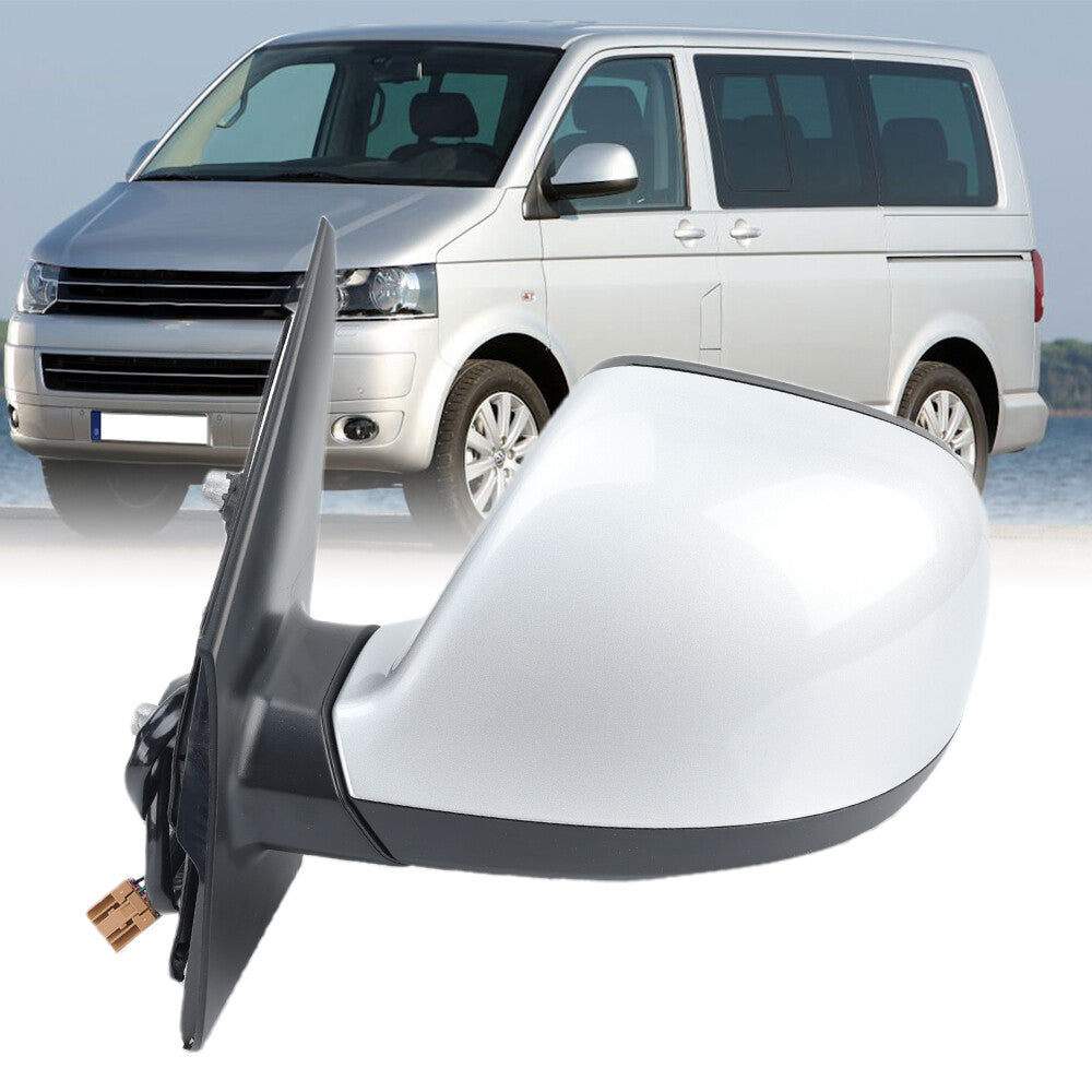 F¨¹r for VW T5 Transporter 2010-2015 Au?enspiegel R¨¹ckspiegel Silber Links 7 Draht