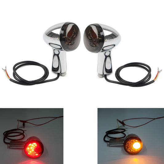 for Harley Sportster XL 883 Rear Turn Signals Integrated Brake Running Light LED Q