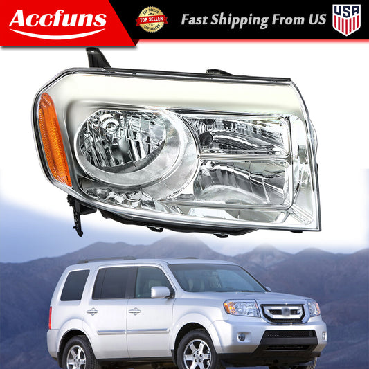 2012-2015 for Honda Pilot Passenger-Side Transparent Lens Halogen Light n