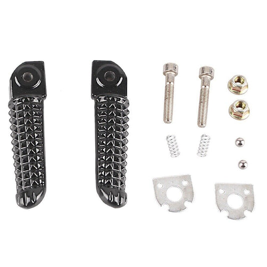 for Yamaha YZF R1 2002-2012 R6 2x Black Rear Passenger Foot Pegs Footrests