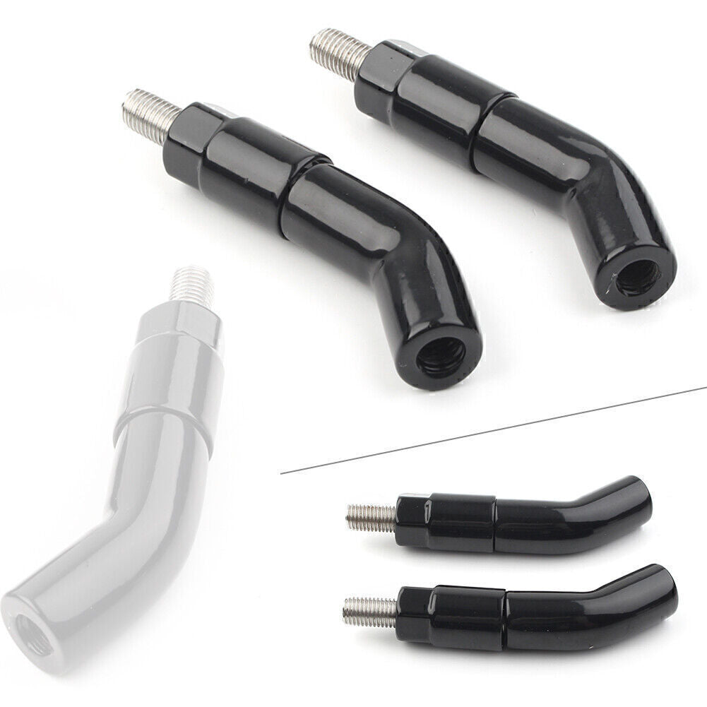 for Harley 2018-2019 Iron 1200 XL1200NS 2X Black Mirror Stem Extenders Q