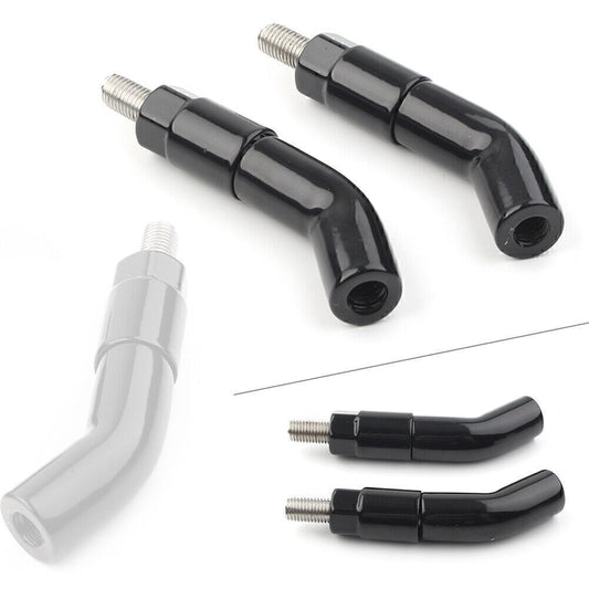 for Harley 2018-2019 Iron 1200 XL1200NS 2X Black Mirror Stem Extenders Q