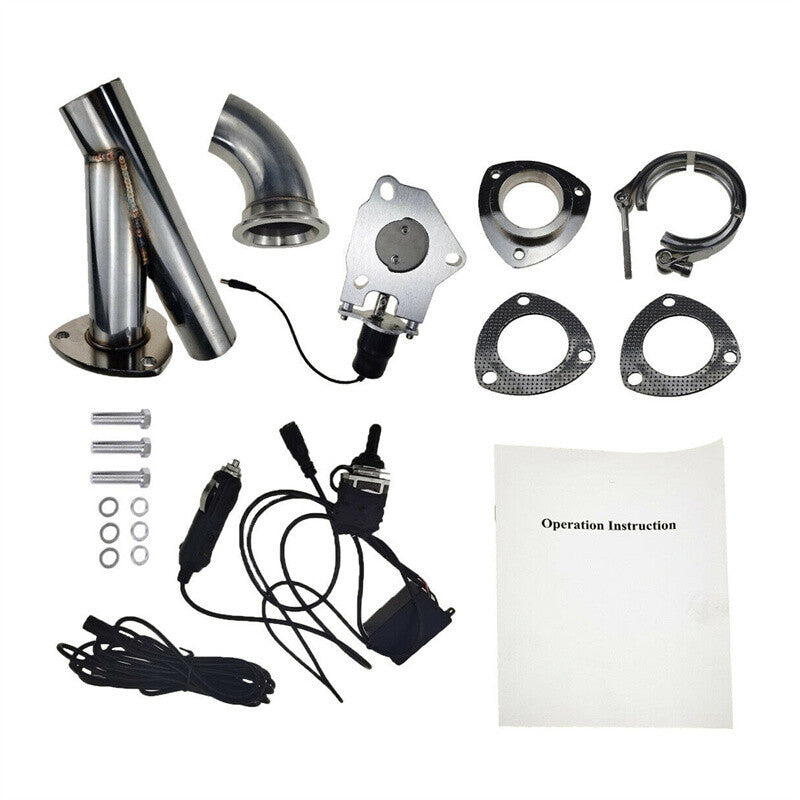 2.25 Stainless Exhaust Valve Control Motor Dump Valve Kit Manual Switch